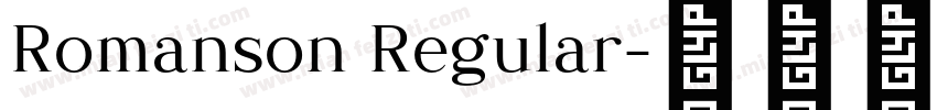Romanson Regular字体转换